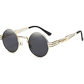 Dollger Steampunk Round Sunglasses Metal Frame Circle Shades