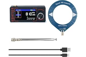 Si4732 Mini Radio with Firmware Portable Shortwave Radio Receiver with 1.9" IPS Display LSB/USB/AM/FM/MW/SW/VHF Telescopic an