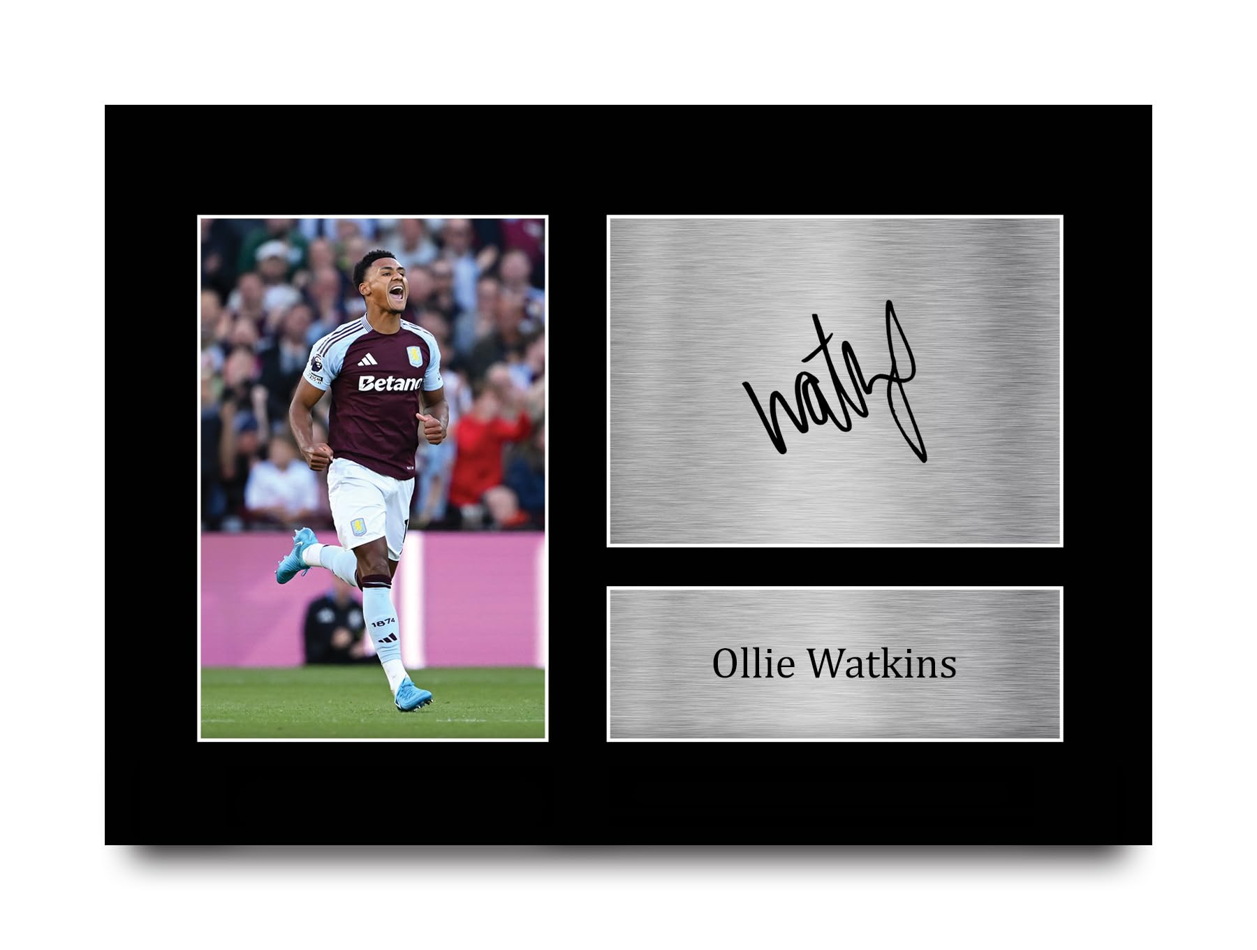 HWC Trading A4 Ollie Watkins Aston Villa Presents Printed Signed Autograph Picture for Fans and Supporters - A4