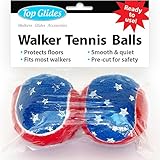Top Glides Precut Walker Tennis Ball Glides (Patriotic)