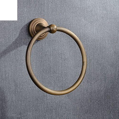 European all-copper towel ring/Round bathroom towel rack/Single towel ring