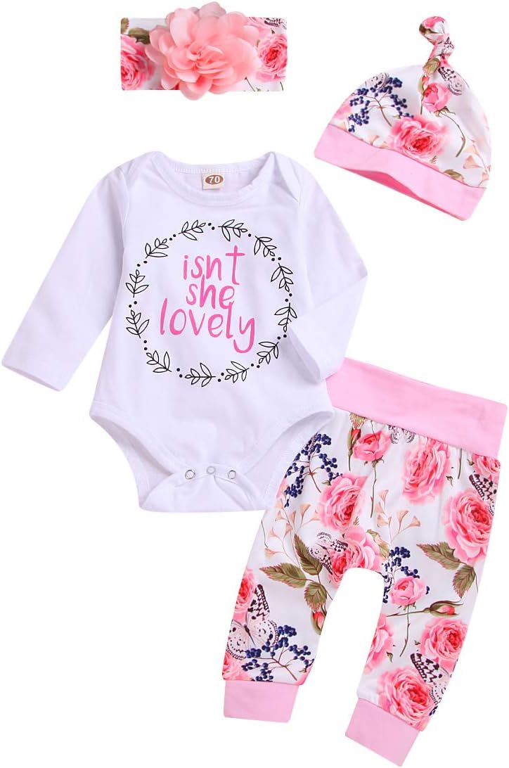 Baby Girls Long Sleeve Ruffle Bodysuit Pants Headband Infant Onesie Outfit Toddler Winter Spring Clothes Set 3 Pcs