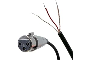 Custom Cable Connection 3 Foot Pro-Audio XLR Balanced Microphone Female to Blunt 18 AWG Economy Shielded Install Cable