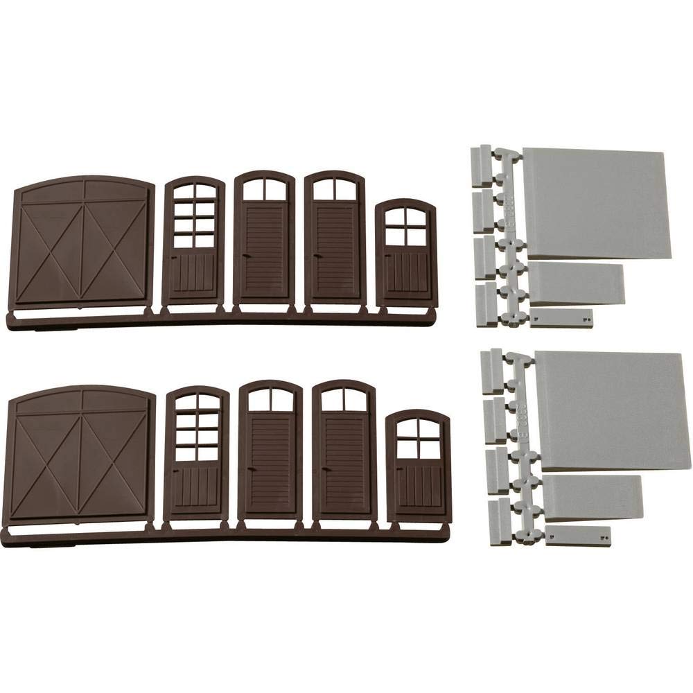 Auhagen 80251 Gates and Doors Brown/Steps/Ramps Modelling Kit