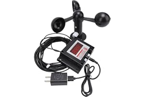 3 Blade Fan Anemometer Tower Crane Wind Speed Sensor Alarm Function Tower Crane Accessory 100V to 240V US Plug