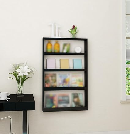 Black Wall Shelf Children S Bookshelf Display Rack Wall