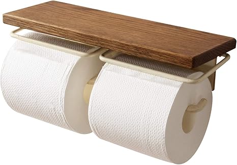 Amazon Co Jp 日 本 製 Olds トイレットペーパーホルダー W オークブラウン ホワイト 産業 研究開発用品