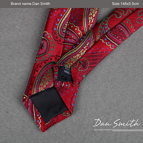 DAE7B09D Red Business Slim Neckties Woven Microfiber Casual Groomsmen Patterned Skinny Tie By Dan Smith