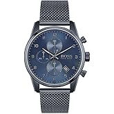 BOSS Men’s Quartz Watch – Grey Dial with Stainless Steel Strap – Sleek and Modern Everyday Timepiece