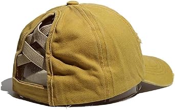 Frauen gewaschene solide Leopard Camo Baseball Cap Criss Cross