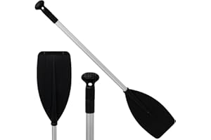 Five Oceans Canoe Paddle - Boat Paddle Collapsible Paddle, Canoe Oars Extends from 3.25 Ft. (39-inch) to 5 Ft. 60-inch - Alum