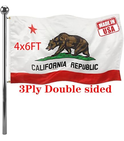 Amazon.com : Double Sided California Republic State Flag Banner
