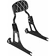 Sissy Bars Fits for 06-17 Harley Dyna Street Bob FXD FXDB FXDL FXDLS Black Detachable Passenger Backrest Lattice Stitch Pad