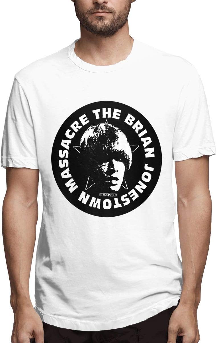 FankTasf The Brian Jonestown Massacre Men's Fashion Casual Round Neck Print Short-Sleeved T-Shirt