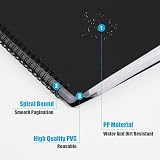 Irich A4 Sheet Music Folder 60 Pages 15 Sleeves Writable Choir Folder Black view 3