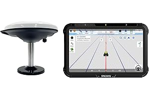 SMAJAYU Tractor GPS Guidance System 10inch Tablet with Precision Ag Software Activated,2.5cm Accuracy by CORS Compatible for John Deere Various Tractors 30cm Accuracy no Need Subscription JY100