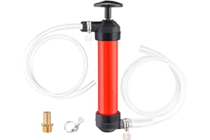MADHOLLY Hand Fuel Pump with 3 Leakproof Clamps - RV Essentials Winterizing Kit, Antifreeze/Gas/Oil Transfer Siphon Pump