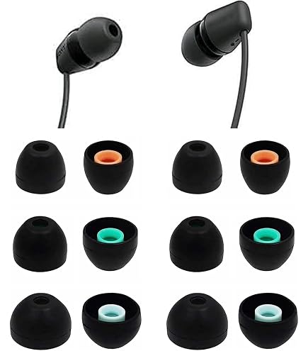 Kwmobile 6x Replacement Ear Tips Compatible With Sony WI-C300 / WI-C400 / MDR-XB55AP / MDR-EX155AP - Silicone Tips For Earphones - White
