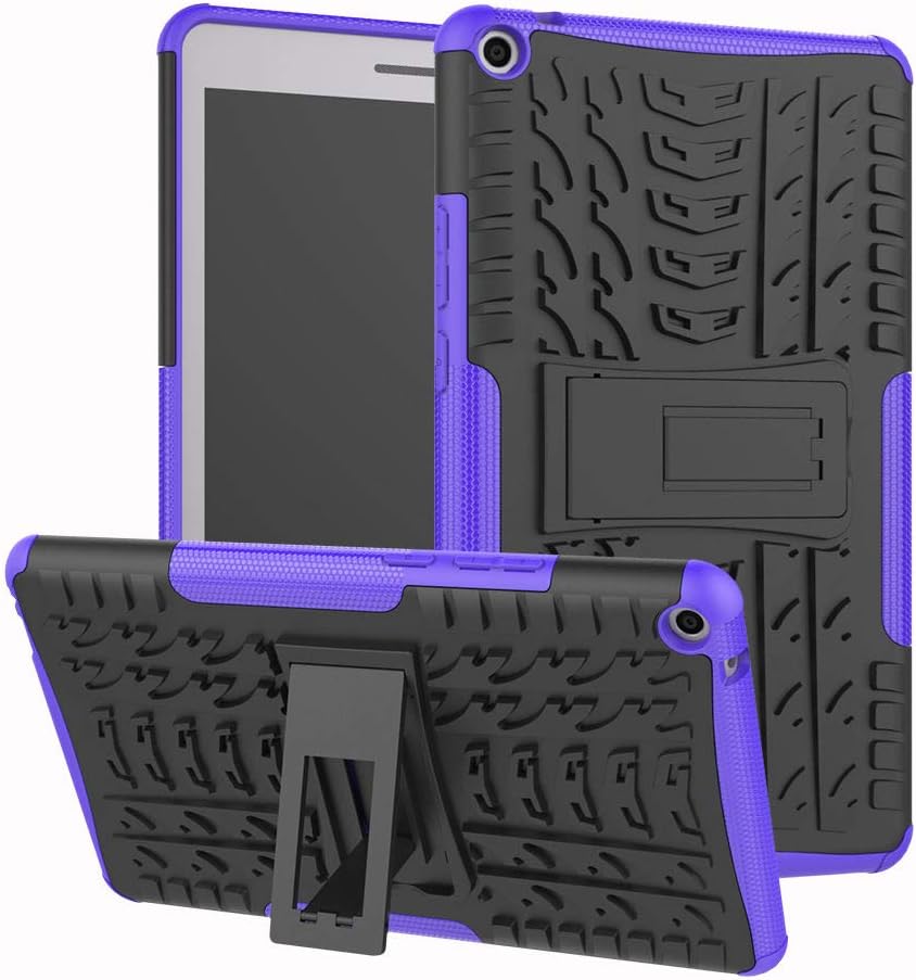 Huawei MediaPad T3 8.0 Case,JYZR [Rugged Heavy] Impact Resistant Hard Back Kickstand case Cover for Huawei MediaPad T3 8.0 inch,Purple