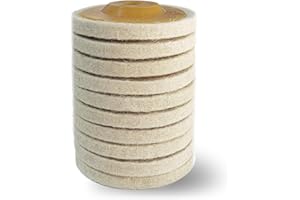 4.5" x 7/8" Wool Felt Polishing Wheel Disc - YLJNGUS 10 Pack 4.5inch Round Polishing Buffing Wheel Pad for 4-1/2 Angle Grinder for Metal, Marble, Furniture, Car Wax, Granite (Thickness:10mm)