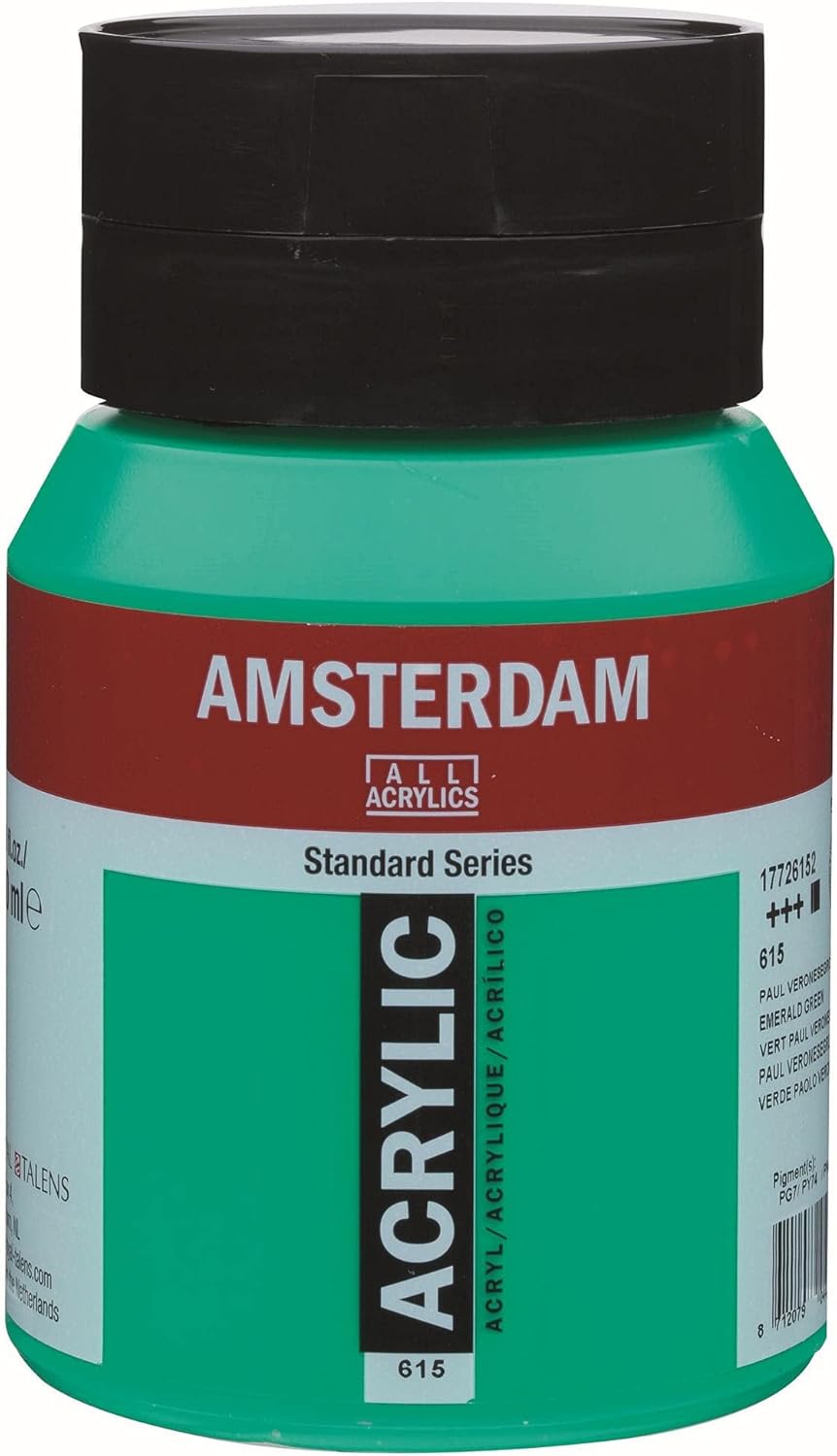 Amsterdam Standard Series Acrylic Tube 250 ml Emerald Green 615 (17126150), 250 ml (Pack of 1) - Image 3