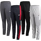 New Balance Boys Sweatpants - 4 Pack Active Tricot Boys Joggers Athletic Pants Kids Activewear Pants with Pockets (4-20)