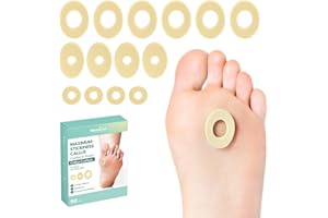Welnove Corn Cushions for Toes - 90 Count Callus Cushions with Water-Resistant Self-Stick Adhesive, Enhanced Cushioning to Re