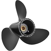 JSPROP 11 3/4 x 17 Aluminum Outboard Boat Propeller for BRP Johnson Evinrude OMC Stern Drive 40-50HP, 13 Spline Tooth, 176422, Compatible with Evinrude 40HP 50HP, 4 Stroke, RH