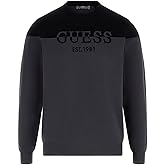 GUESS mens Eco Kantu Blocking Logo Sweater