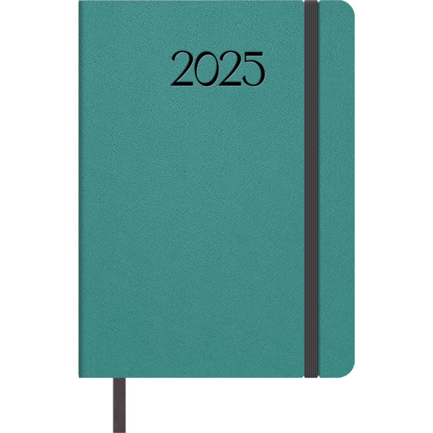 Dohe - 2025 Diary - Day by Page, A5 Size (14 x 20 cm), 12 Months January to December, Flexible Leatherette Cover, Planner in Spanish, Office Supplies - MANHATTAN Green