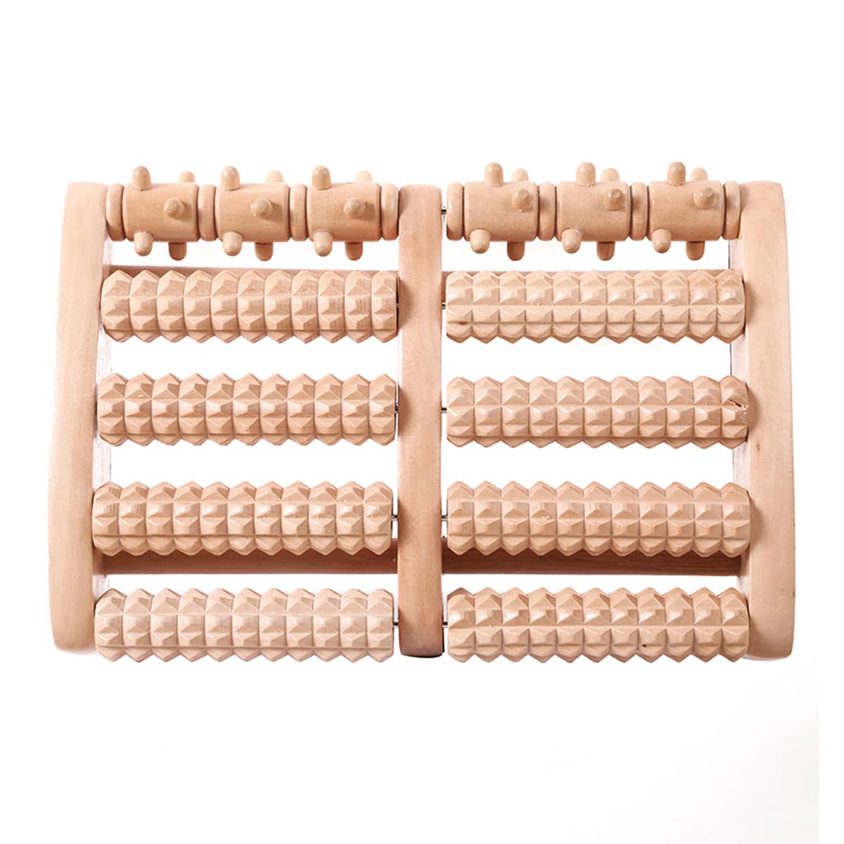 VOANZO Foot Massage Roller Dual Wooden Foot Roller for Plantar Fasciitis Relief Foot Pain Relief Massage Pain Relief Stress Relief Reflexology Tool
