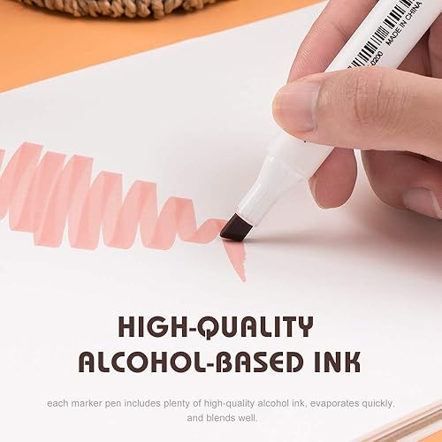 Arrtx 36 Colors Skin Tone Markers, ALP Dual Tips Alcohol Marker