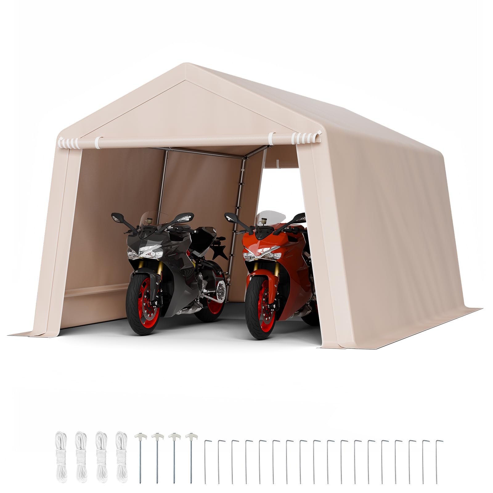 VEVOR Outdoor Storage Shed, 10 x 15 ft Portable