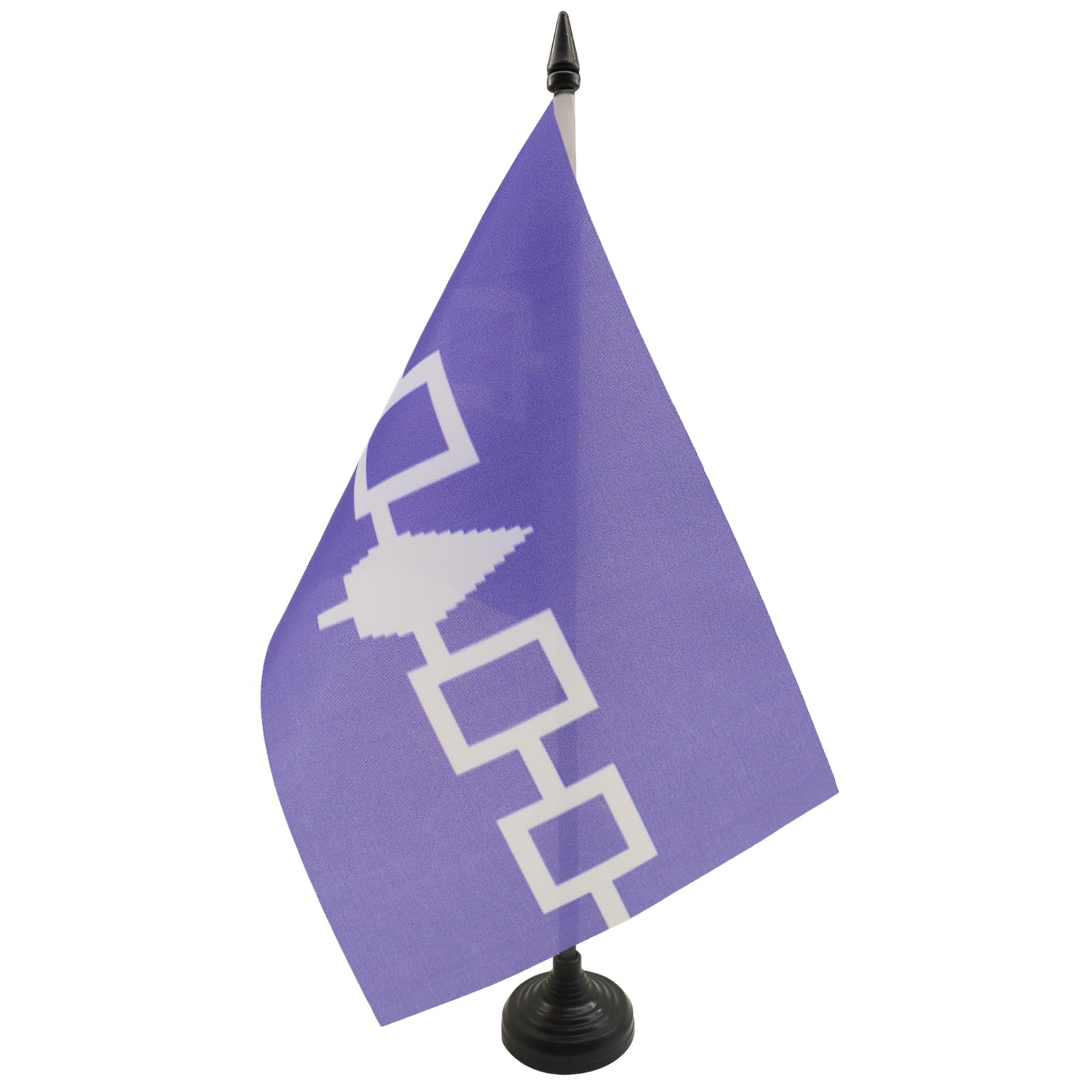 AZ FLAG Iroquois People Table Flag 5'' x 8'' - Haudenosaunee Office Decoration 100% Polyester 21 x 14 cm - Mini Desk Flag with Pole and Black Plastic Base