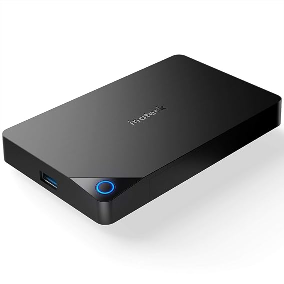 Inateck Festplattengehäuse 2 5 Zoll USB 3.0, Externes HDD Gehäuse für 7 mm/ 9,5 mm 2,5' SATA HDD und SSD, Unterstützt UASP, W