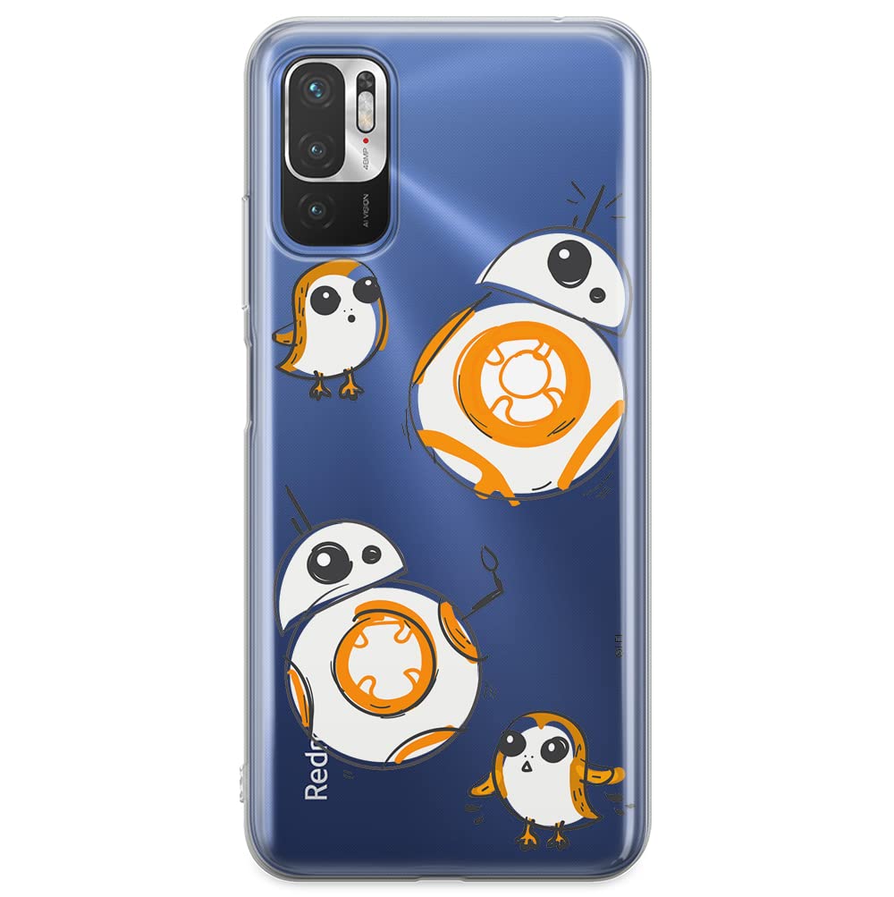 ERT GROUP mobile phone case for Xiaomi REDMI NOTE 10 5G / POCO M3 PRO original and officially Licensed Star Wars pattern BB 8 010 adapted to the shape of the mobile phone, partially transparent