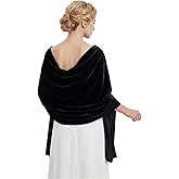 Geyoga Women Velvet Scarfs Shawls and Wraps for Evening Dresses Wedding Bridal Scarves Formal Cover up Dress Accessories