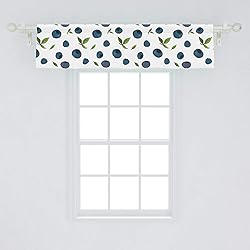Ambesonne Fruit Window Valance, Rhythmic