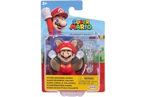 Nintendo - Super Mario Bros - 2.5" articulated figure - Mario Squirrel Flying Figures