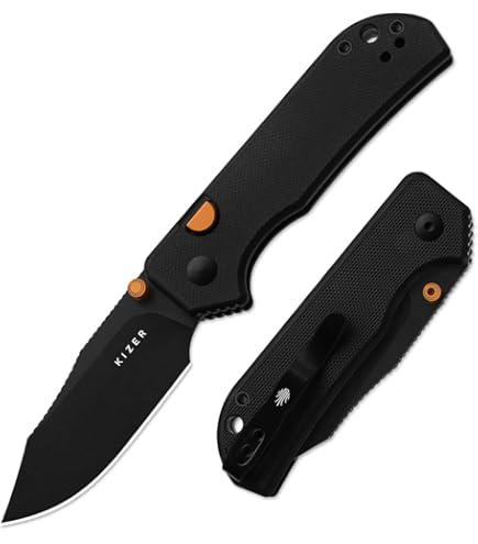 無地鼻繰形(黒)　K-013-4IR/BR5 Amazon.com : Kizer Guru 3 Inches 154CM Steel Blade Pocket Knife