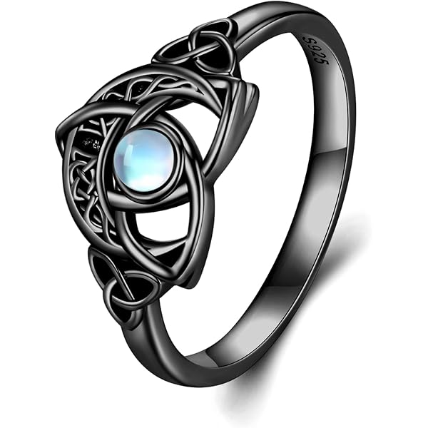 Amazon.com: Lonyinlg Moon Phase Ring Sterling Silver S925 Crescent