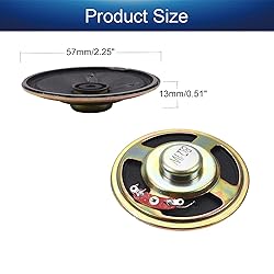 Fielect DIY Speaker 1W 8 Ohm 57mm Diameter Round