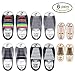 SUNFUNG Pack of 6 Lazy No Tie Silicone Shoelace for Adult and Kids Waterproof Rubber Flat Running Shoe Laces for Sneakers Board Shoes Casual Shoes and Boots（4 Pairs for Adult with 2 Pairs for Kids