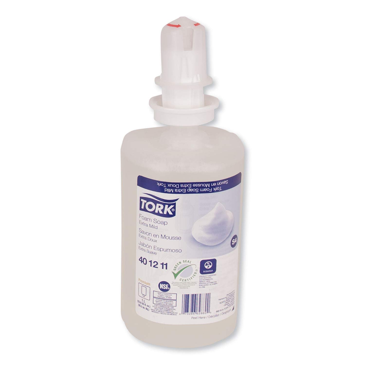 Tork Extra Mild Foam Soap - 401211 - Soap for S4 Dispenser Systems - Premium Quality, Fragrance- and Dye-free 1 x 33.815 fl oz: Industrial & Scientific