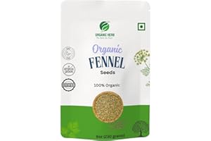 Organic Fennel Seeds (Saunf) | Whole Aromatic Seeds | Naturally Grown | Suitable for Cooking, Baking & Herbal Infusions (454g