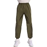 PATPAT Boys Ultra-Soft Quick-Dry Athletic Pants with Pockets & Inner Drawcord, Lightweight Joggers for Sports Training