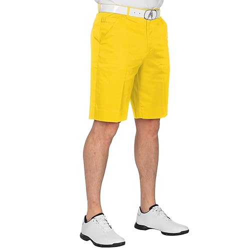 Royal Awesome Yellow Men's Golf Chino Shorts, Tailored Smart Shorts for  Golf, Men's Stylish Golf Shorts, Bright, Colorful, 32 Waist in Kuwait
