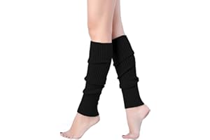 v28 Women Juniors Neon Ribbed Leg Warmers for 80s Eighty's Party Sports Yoga