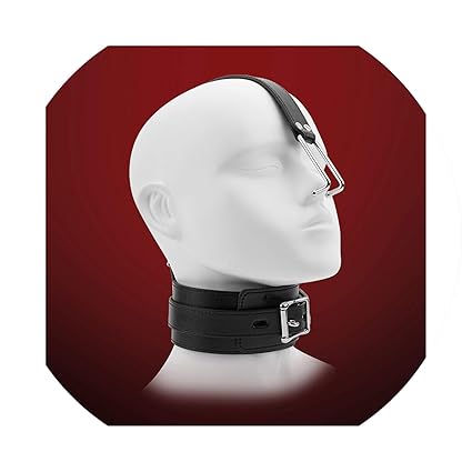 Erotic PU Leather Sex Slave Collar with Nose Hook BDSM Bondage Fetish Restraints Adult Sex Toys for Couples Games Sex Product