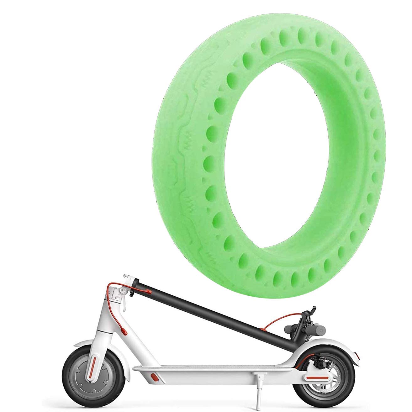 GLDYTIMES 8.5 inch Solid Tire Replacement for Xiaomi m365 / gotrax gxl V2 Electric Scooter 8.5 inches Scooter Wheel's Replacement Explosion-Proof Solid Tire「One Piece 」 (Fluorescence)